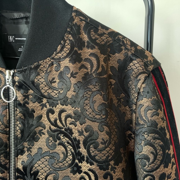INC International Concepts Other - Gold Jacquard Bomber Jacket